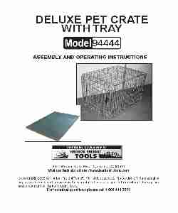 Harbor Freight Tools Pet Fence Deluxe Pet Crate with Tray-page_pdf